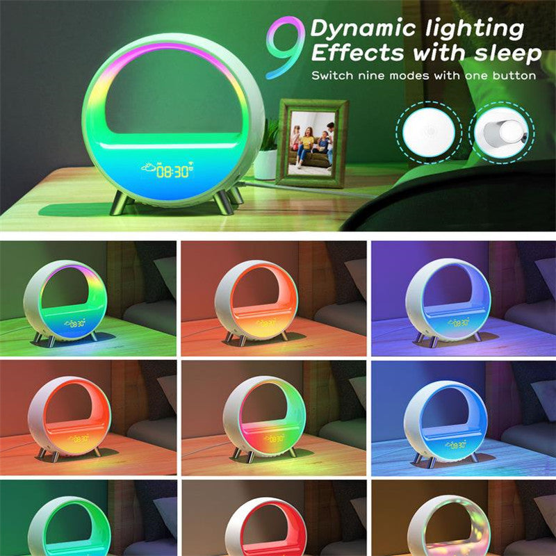 Atmosphere Lamp Bluetooth Speaker Smart Alarm Clock Night Light WiFi Wake